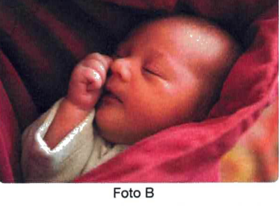 Foto B - bebè nella fascia